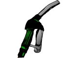 A petrol pump nozzle